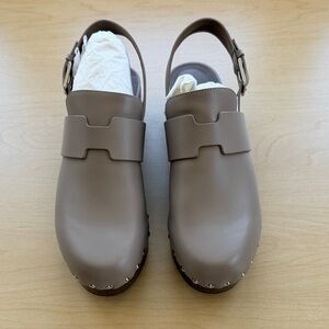 Hermes Leather Clog Sandals